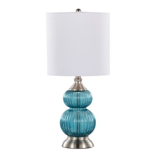 Belle 20" Glass Accent Lamp - Set Of 2